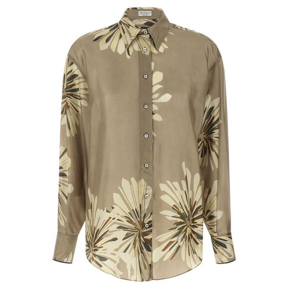 Brunello Cucinelli Women's Floral Patterned Shirt